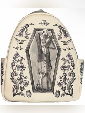 Loungefly The Nightmare Before Christmas Jack & Sally Coffin Mini Backpack
